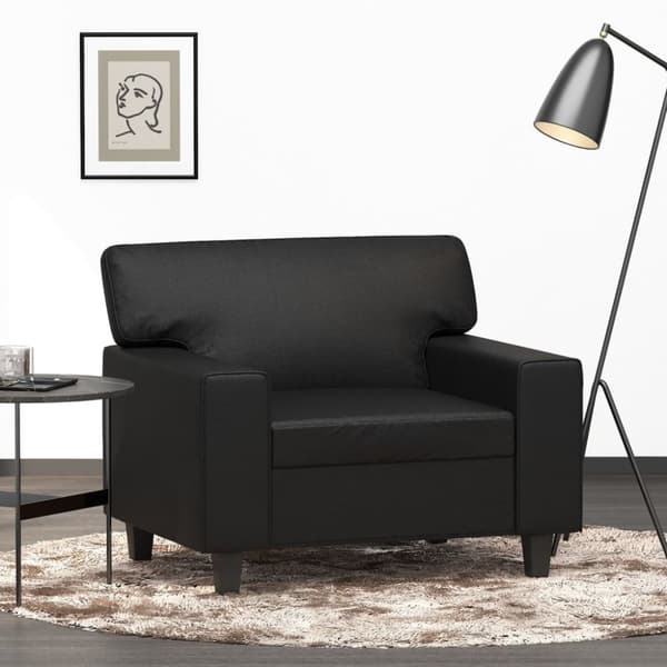vidaXL Fåtölj svart 60 cm konstläder