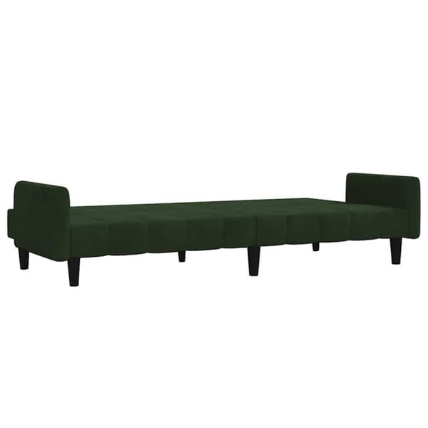 vidaXL Bäddsoffa 2-sits mörkgrön sammet