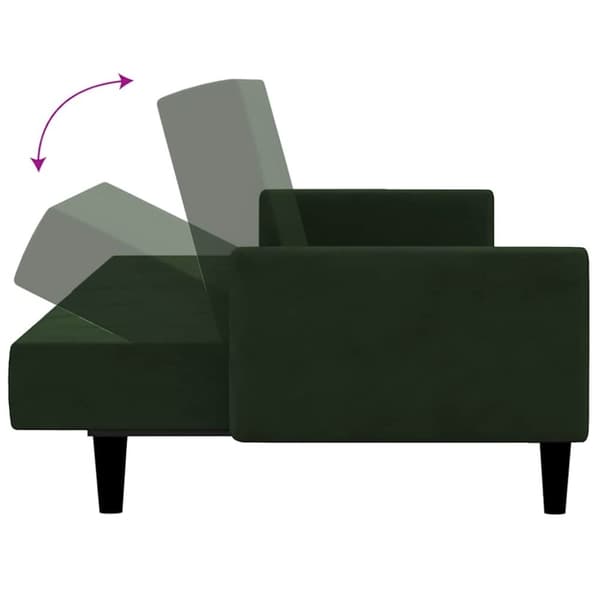 vidaXL 2-personers sovesofa fløjl mørkegrøn
