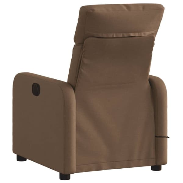 vidaXL Massagefåtölj brun tyg