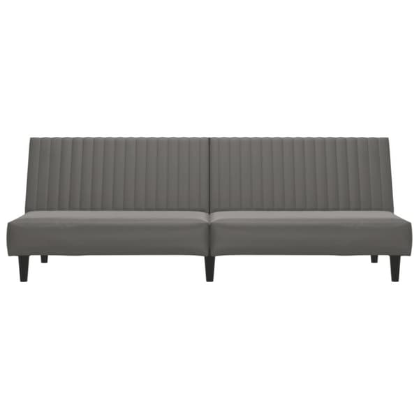 vidaXL Bäddsoffa 2-sits grå konstläder