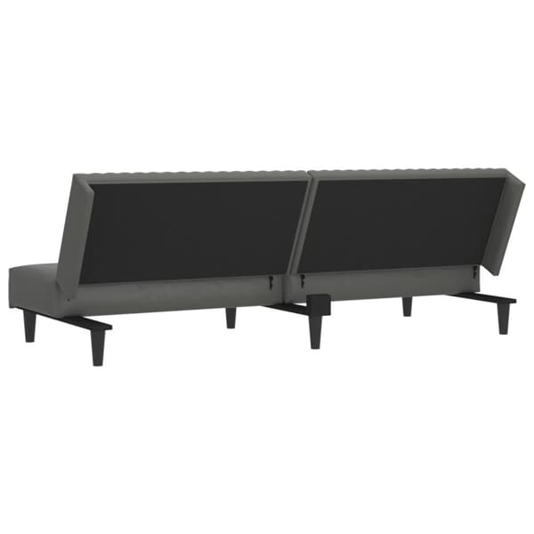 vidaXL Bäddsoffa 2-sits grå konstläder