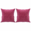 Miniatyrbillede 5 af 8: vidaXL 3-personers sofa med pyntepuder 180 cm velour vinrød