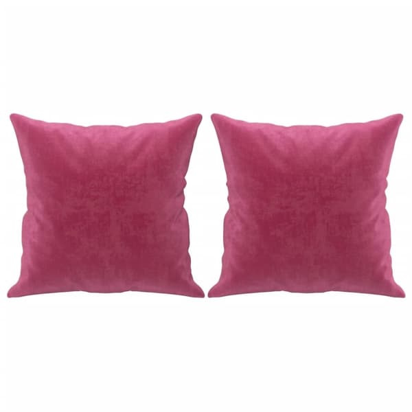 vidaXL 3-personers sofa med pyntepuder 180 cm velour vinrød