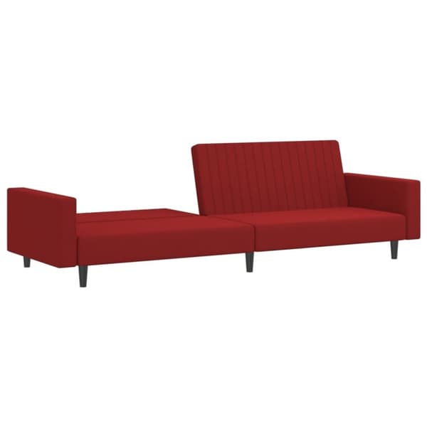 vidaXL 2-personers sovesofa fløjl vinrød