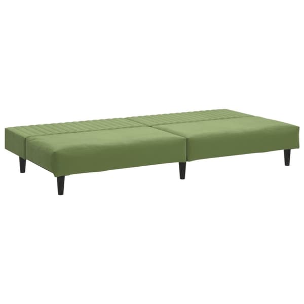 vidaXL Bäddsoffa 2-sits ljusgrön sammet