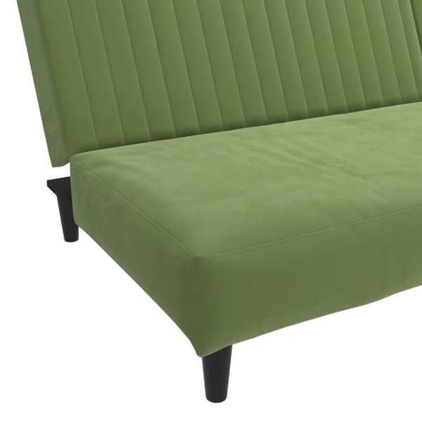 vidaXL Bäddsoffa 2-sits ljusgrön sammet