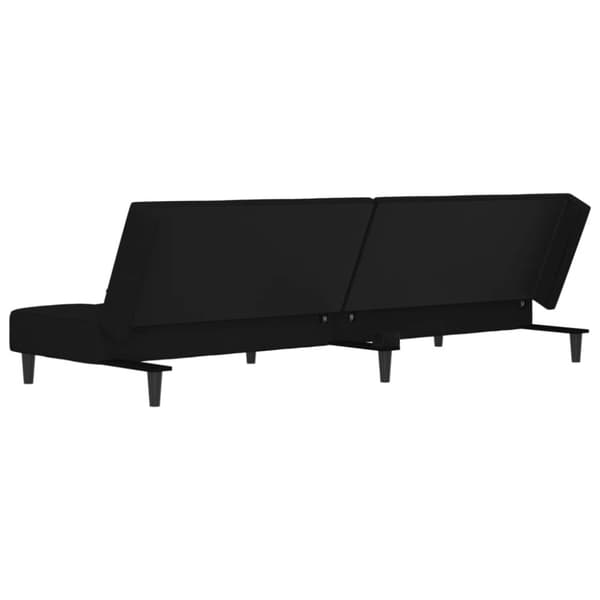 vidaXL 2-personers sovesofa med 2 puder fløjl sort