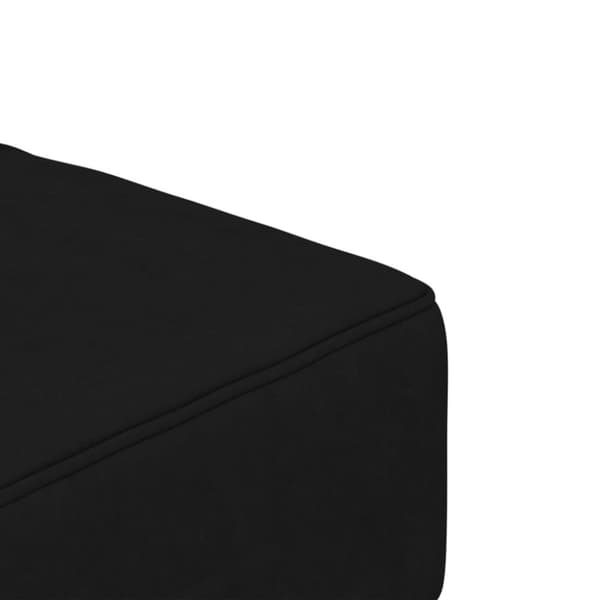 vidaXL Bäddsoffa 2-sits med två kuddar svart sammet