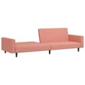 Miniatyrbild 3 av 11: vidaXL Bäddsoffa 2-sits rosa sammet