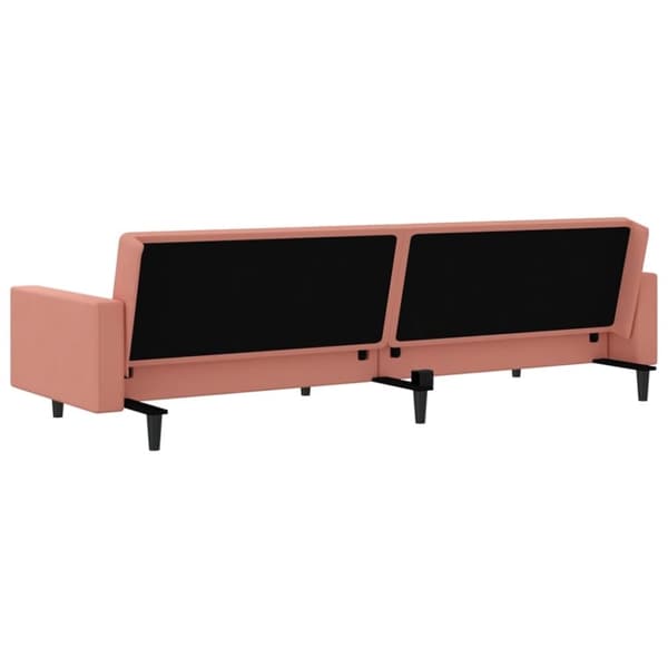 vidaXL Bäddsoffa 2-sits rosa sammet