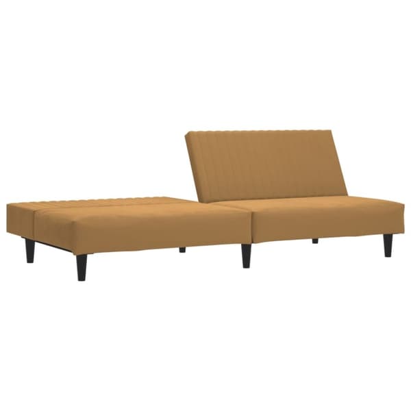 vidaXL Bäddsoffa 2-sits brun sammet