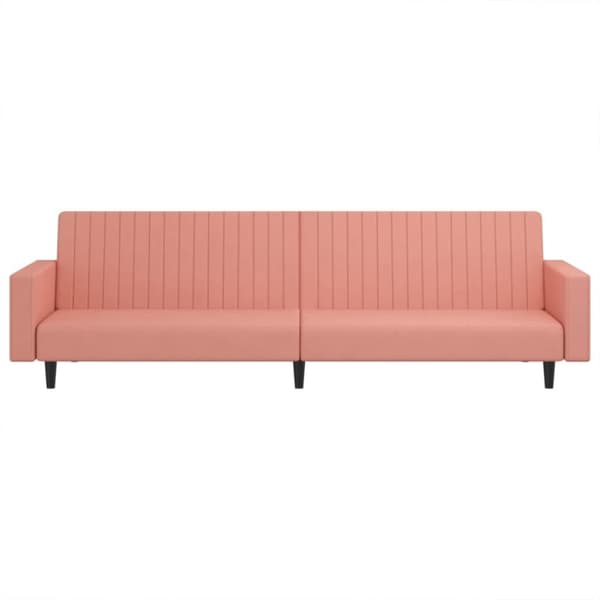 vidaXL 2-personers sovesofa fløjl lyserød