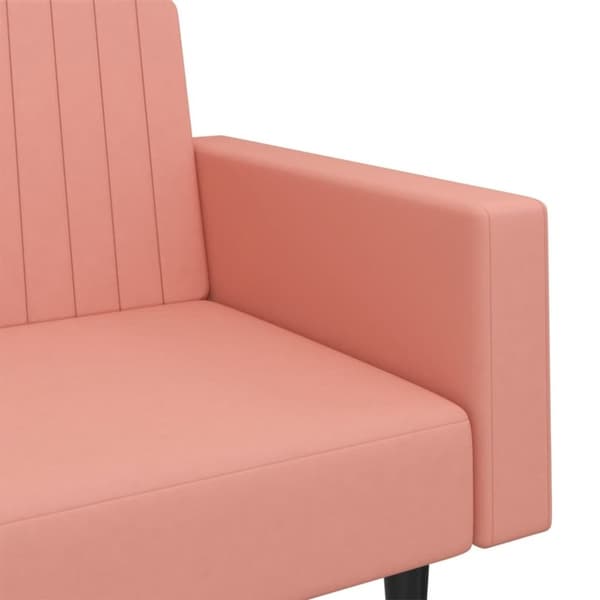vidaXL 2-personers sovesofa fløjl lyserød