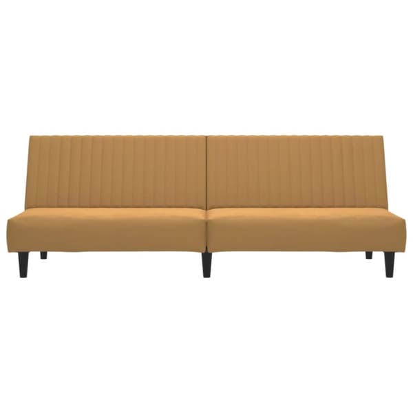 vidaXL 2-personers sovesofa fløjl brun