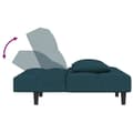 Miniatyrbild 6 av 11: vidaXL Bäddsoffa 2-sits med två kuddar blå sammet