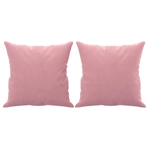 vidaXL 3-sitssoffa med prydnadskuddar rosa 180 cm sammet