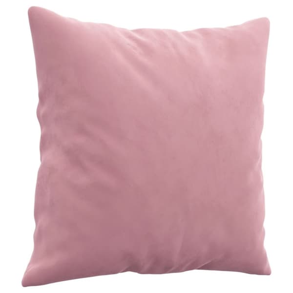 vidaXL 3-sitssoffa med prydnadskuddar rosa 180 cm sammet