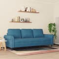 Miniatyrbillede 3 af 8: vidaXL 3-personers sofa 180 cm velour blå