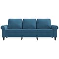 Miniatyrbillede 4 af 8: vidaXL 3-personers sofa 180 cm velour blå