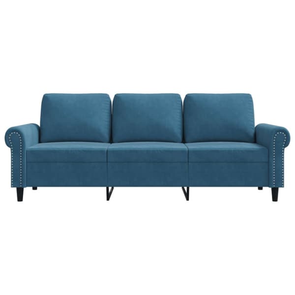 vidaXL 3-personers sofa 180 cm velour blå