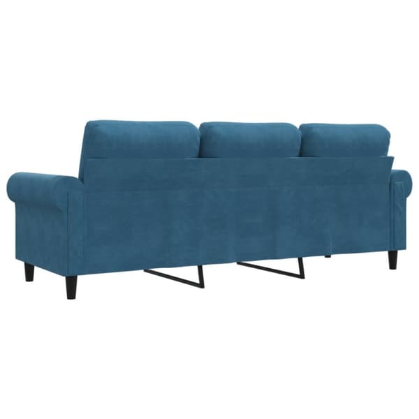 vidaXL 3-personers sofa 180 cm velour blå