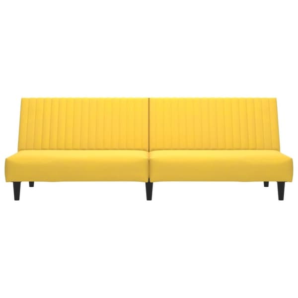 vidaXL Bäddsoffa 2-sits gul sammet