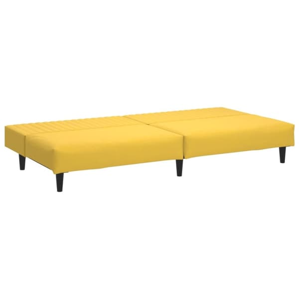 vidaXL Bäddsoffa 2-sits gul sammet