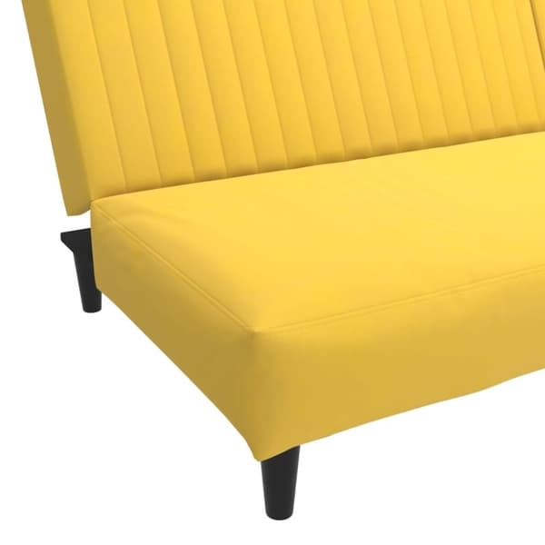 vidaXL 2-personers sovesofa fløjl gul