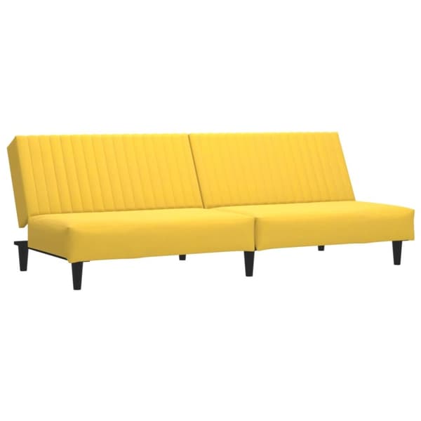 vidaXL 2-personers sovesofa fløjl gul