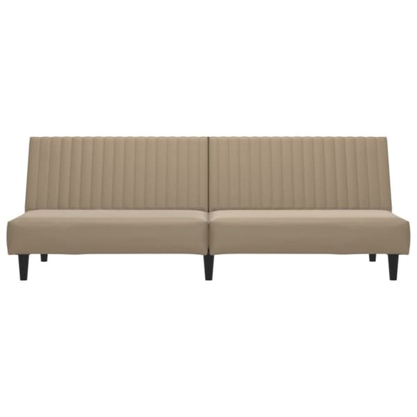 vidaXL Bäddsoffa 2-sits cappuccino konstläder