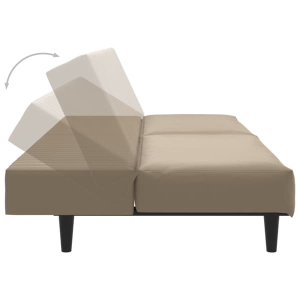 vidaXL 2-personers sovesofa kunstlæder cappuccinofarvet
