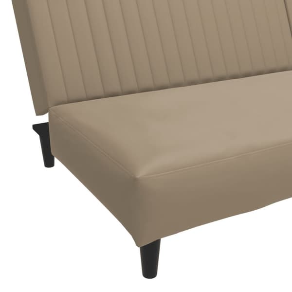 vidaXL 2-personers sovesofa kunstlæder cappuccinofarvet