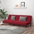 Miniatyrbillede 11 af 11: vidaXL 2-personers sovesofa fløjl vinrød