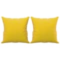 Miniatyrbillede 4 af 8: vidaXL 3-personers sofa med pyntepuder 180 cm velour gul