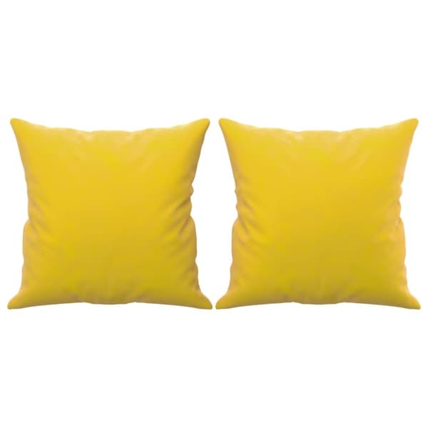 vidaXL 3-personers sofa med pyntepuder 180 cm velour gul
