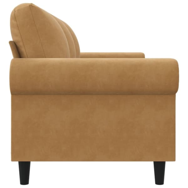 vidaXL 3-personers sofa 180 cm fløjl brun