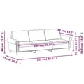 Miniatyrbillede 9 af 10: vidaXL 3-personers sofa 180 cm fløjl brun