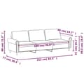 Miniatyrbillede 10 af 10: vidaXL 3-personers sofa 180 cm fløjl brun