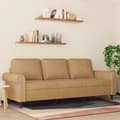 Miniatyrbillede 1 af 10: vidaXL 3-personers sofa 180 cm fløjl brun