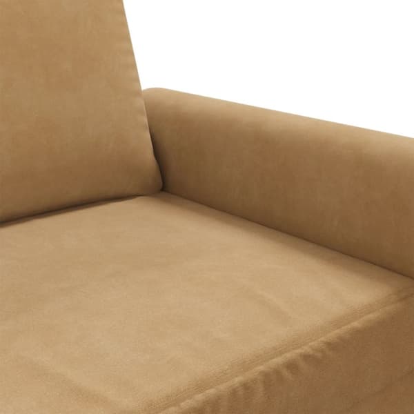 vidaXL 3-sitssoffa brun 180 cm sammet