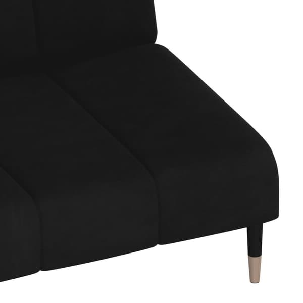 vidaXL 2-personers sovesofa fløjl sort
