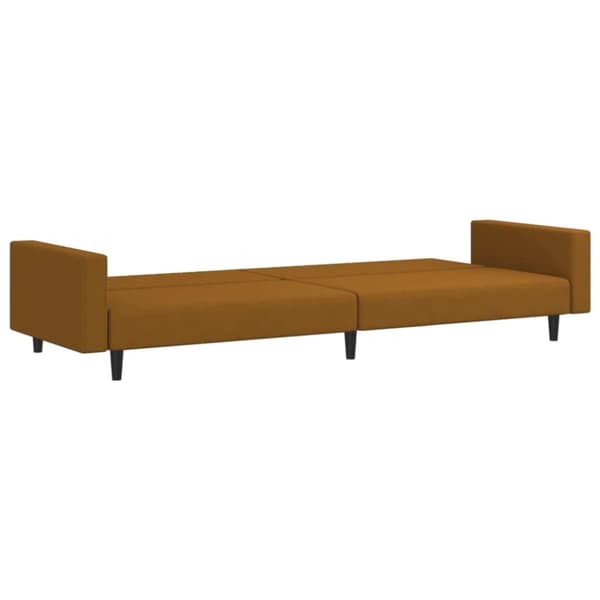 vidaXL Bäddsoffa 2-sits brun sammet