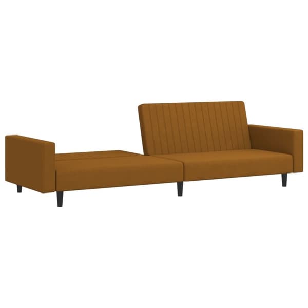 vidaXL 2-personers sovesofa fløjl brun