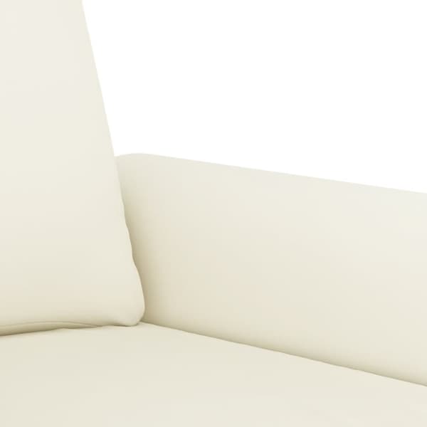 vidaXL 3-sitssoffa gräddvit 180 cm sammet