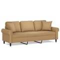 Miniatyrbillede 2 af 8: vidaXL 3-personers sofa med pyntepuder 180 cm velour brun