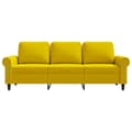 Miniatyrbillede 4 af 10: vidaXL 3-personers sofa 180 cm velour gul