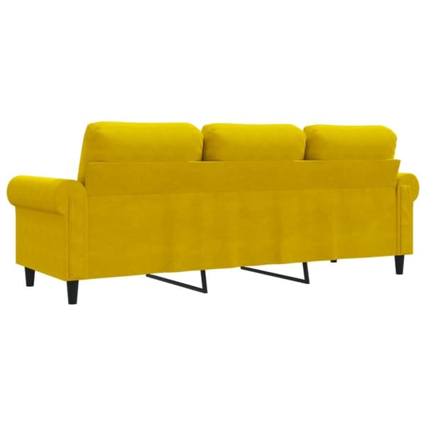 vidaXL 3-personers sofa 180 cm velour gul