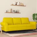 Miniatyrbillede 1 af 10: vidaXL 3-personers sofa 180 cm velour gul
