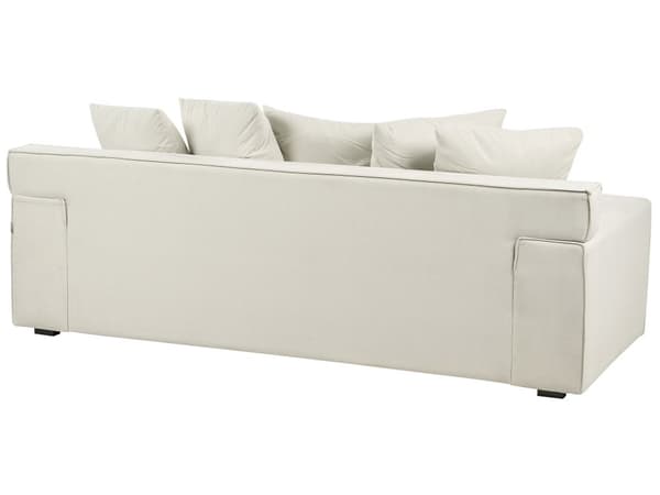 Flydersofa Hvid Velour 3 Personers Veloursofa Moderne Blød Sofa Designsofa til Værelse Stofsofa